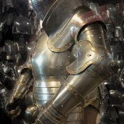 The imposing armor of Henry VIII. 